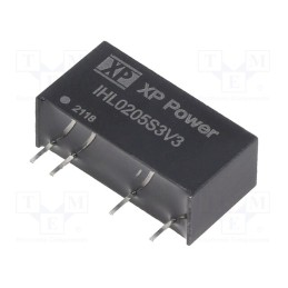 1 pcs x XP POWER - IHL0205S3V3 - Converter: DC/DC, 2W, Uin: 4.5÷5.5V, Uout: 3.3VDC, Iout: 500mA, SIP7