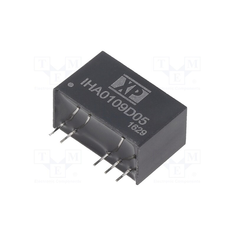1 pcs x XP POWER - IHA0109D05 - Converter: DC/DC, 1W, Uin: 8.1÷9.9V, Uout: 5VDC, Uout2: -5VDC, SIP7