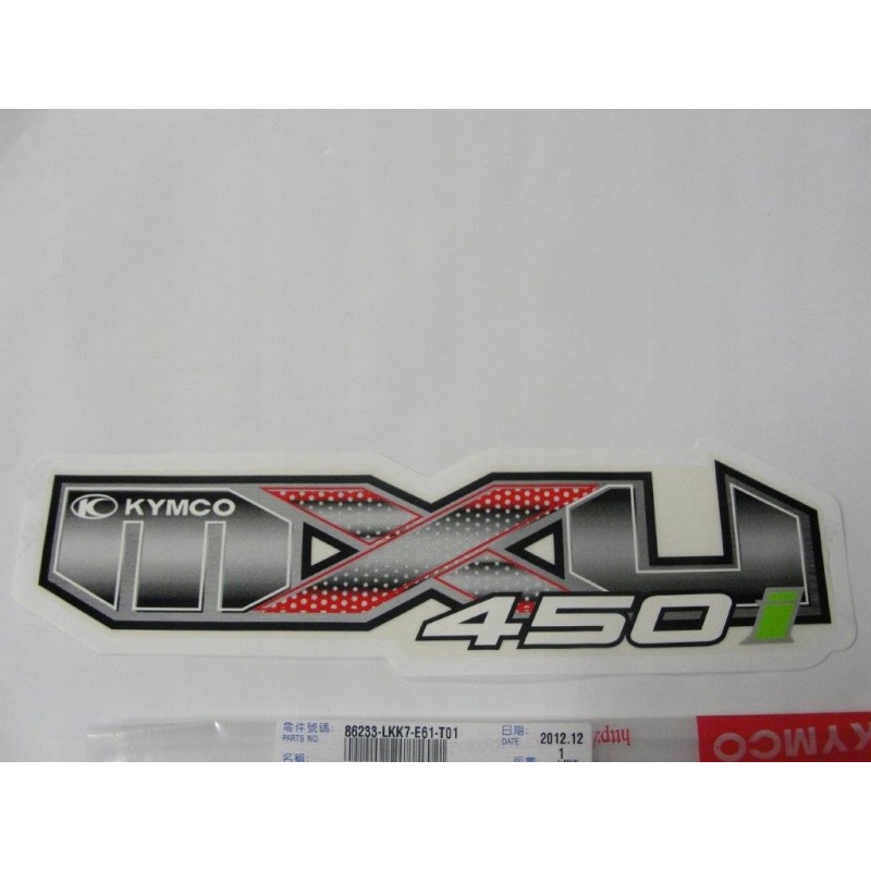 Kymco mxu 450 tank sticker