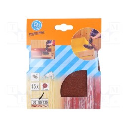 1 pcg x PG PROFESSIONAL - 341 - Sandpaper, Granularity: 80, Ø125mm, 15pcs.