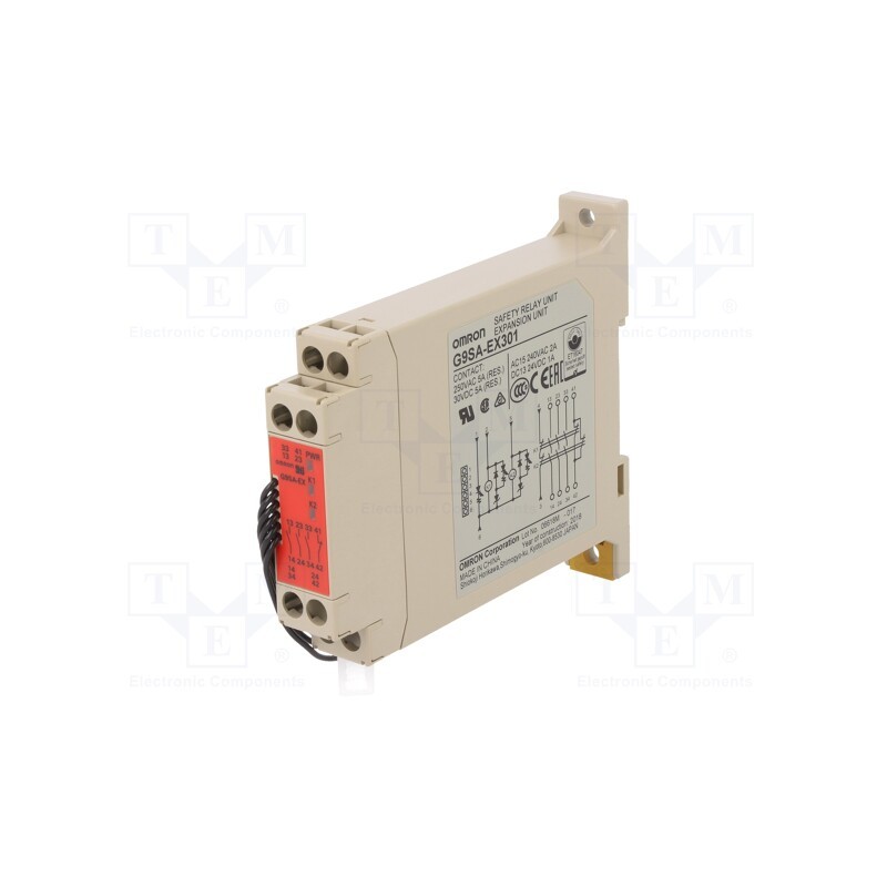 1 pcs x OMRON - G9SA-EX301 - Module: extension, G9SA, for DIN rail mounting, -25÷55°C