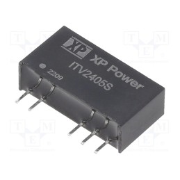 1 pcs x XP POWER - ITV2405S - Converter: DC/DC, 1W, Uin: 24V, Uout: 5VDC, Uout2: -5VDC, Iout: 100mA
