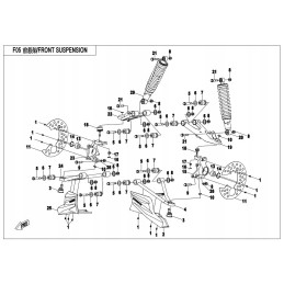 18 upper wishbone pins cf moto 500 600 800