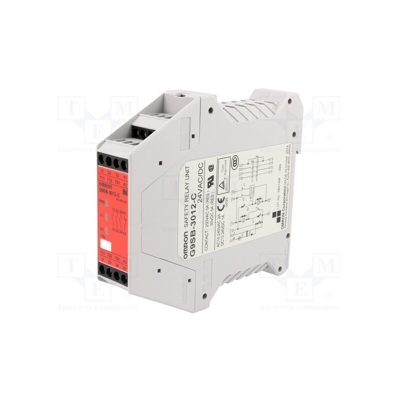 1 pcs x OMRON - G9SB-3012-C - Module: safety relay, G9SB, 24VAC, 24VDC, IN: 2, -25÷55°C