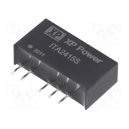 1 pcs x XP POWER - ITA2415S - Converter: DC/DC, 1W, Uin: 24V, Uout: 15VDC, Uout2: -15VDC, SIP, 50kHz