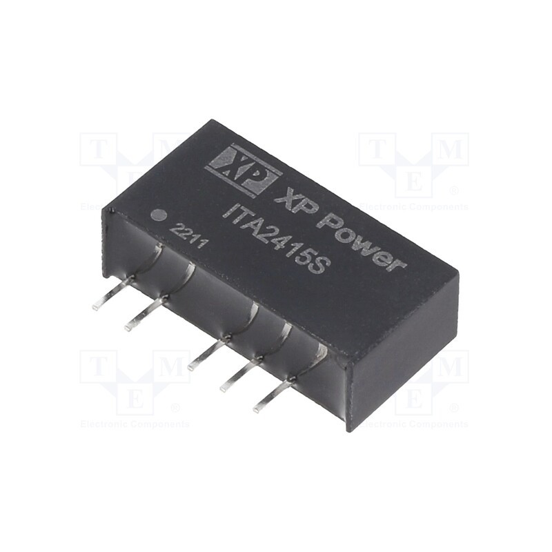 1 pcs x XP POWER - ITA2415S - Converter: DC/DC, 1W, Uin: 24V, Uout: 15VDC, Uout2: -15VDC, SIP, 50kHz