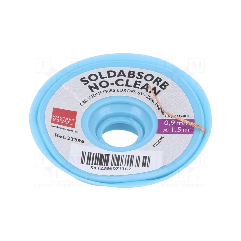 1 pcs x KONTAKT CHEMIE - 33396-AA - Tape: desoldering, halide-free,rosin, W: 0.9mm, L: 1.5m