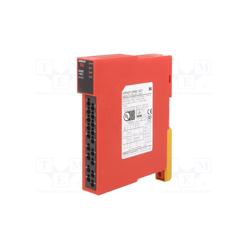 1 pcs x OMRON - G9SE-401 DC24 - Module: safety relay, G9SE, 24VDC, IN: 4, for DIN rail mounting