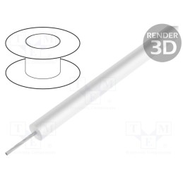 1 rol x ALPHA WIRE - 39X1635 WH005 - Wire, HookUp Wire, stranded, Cu, silicone, white, -40÷200°C, 35kV