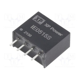 1 pcs x XP POWER - IE0515S - Converter: DC/DC, 1W, Uin: 5V, Uout: 15VDC, Iout: 66mA, SIP, 150kHz