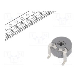 2 pcs x PIHER - PS6KV50-105A3030-I- - Potentiometer: mounting, single turn,horizontal, 1MΩ, 100mW, SMD