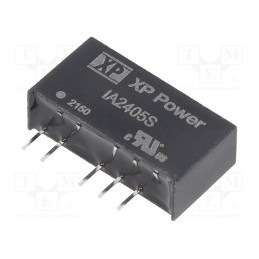 1 pcs x XP POWER - IA2405S - Converter: DC/DC, 1W, Uin: 24V, Uout: 5VDC, Uout2: -5VDC, Iout: 100mA
