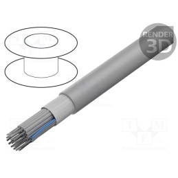 1 rol x HARTING - 9180207008 - Wire: ribbon, round, 1.27mm, stranded, Cu, unshielded, PVC, grey