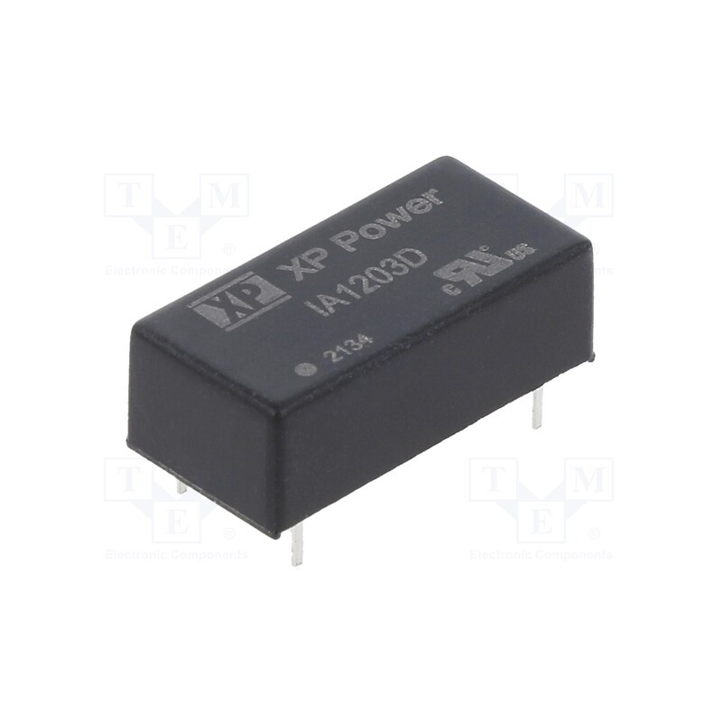1 pcs x XP POWER - IA1203D - Converter: DC/DC, 1W, Uin: 12V, Uout: 3.3VDC, Uout2: -3.3VDC, DIP