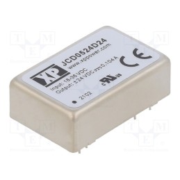 1 pcs x XP POWER - JCD0524D24 - Converter: DC/DC, 5W, Uin: 18÷36V, Uout: 24VDC, Uout2: -24VDC, 266kHz