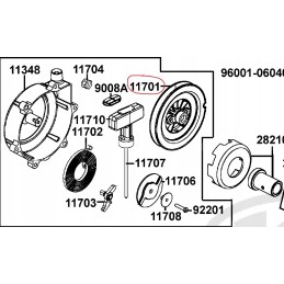 Kymco mxu 500 hand starter wheel