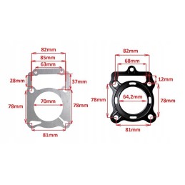 Head gasket and cylinder atv 200 bashan