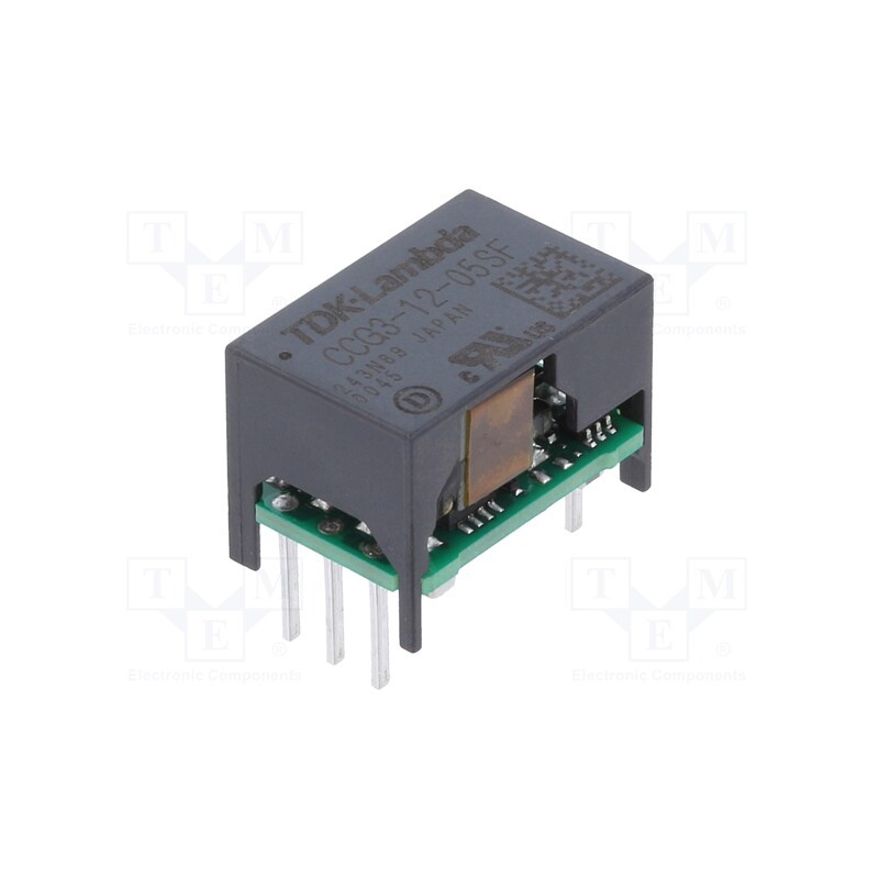 1 pcs x TDK-LAMBDA - CCG3-12-05SF - Converter: DC/DC, 3W, Uin: 4.5÷18V, Uout: 5VDC, Iout: 600mA, THT, CCG3