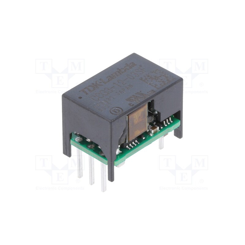 1 pcs x TDK-LAMBDA - CCG3-12-03SF - Converter: DC/DC, 3W, Uin: 4.5÷18V, Uout: 3.3VDC, Iout: 800mA, THT