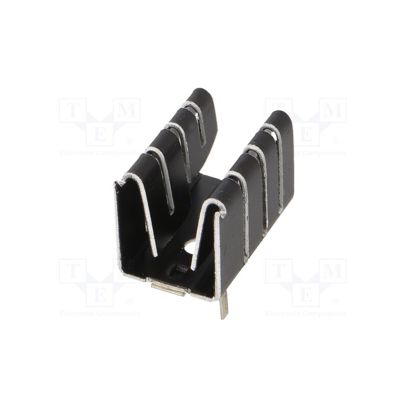 1 pcs x ALUTRONIC - FI342/SE - Heatsink: extruded, U, TO220, black, L: 16mm, W: 12.7mm, H: 12.7mm