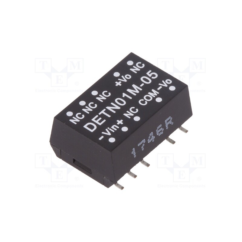 1 pcs x MEAN WELL - DETN01M-05 - Converter: DC/DC, 1W, Uin: 10.8÷13.2V, Uout: 5VDC, Uout2: -5VDC, SMD