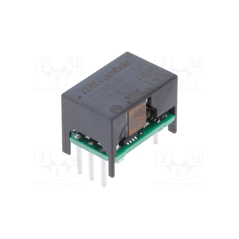 1 pcs x TDK-LAMBDA - CCG1R5-48-12DF - Converter: DC/DC, 1.5W, Uin: 18÷76V, Uout: 12VDC, Uout2: -12VDC, THT