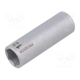 1 pcs x PROXXON - 23775 - Socket, 6-angles,socket spanner, HEX 12mm, 1/4'