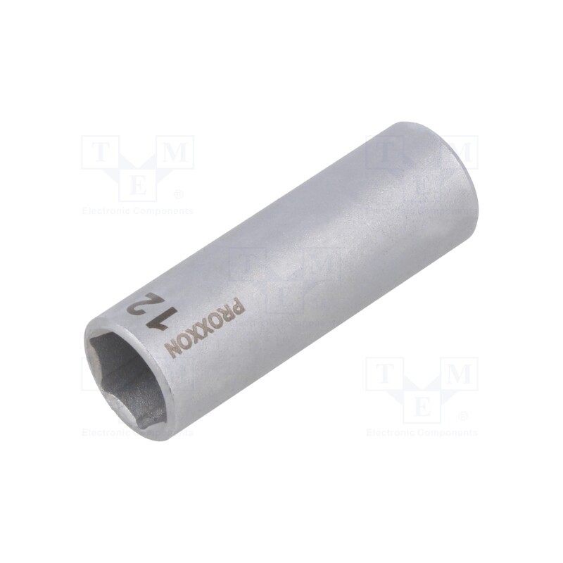 1 pcs x PROXXON - 23775 - Socket, 6-angles,socket spanner, HEX 12mm, 1/4'