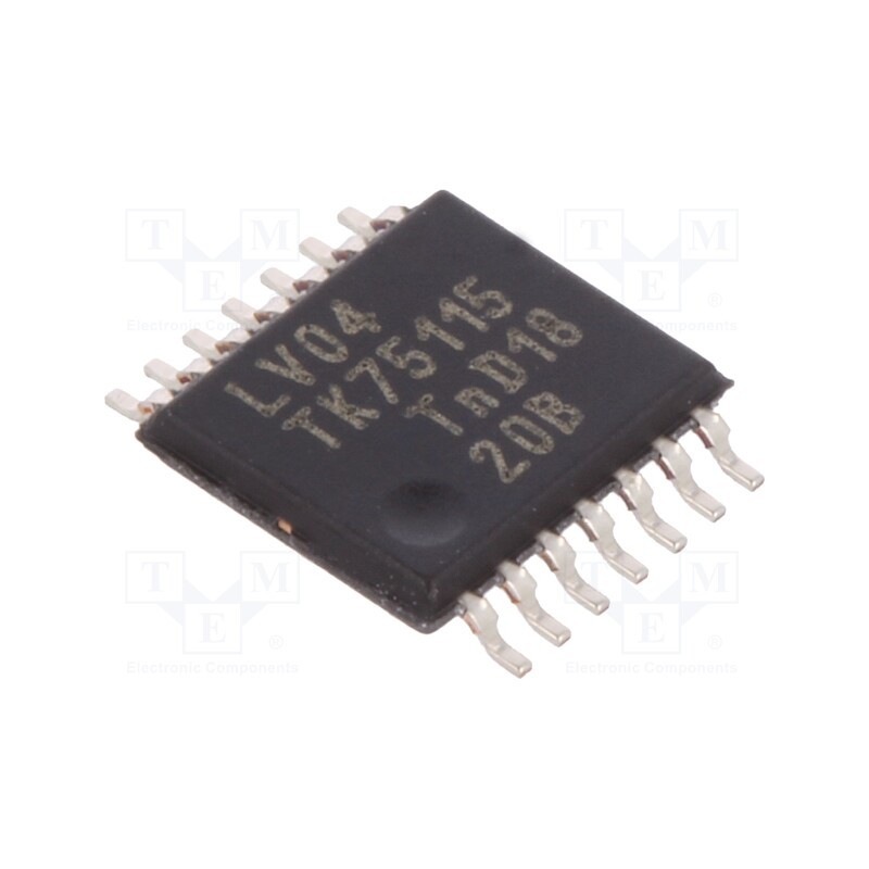 3 pcs x NEXPERIA - 74LV04PW,112 - IC: digital, NOT, Ch: 6, TTL, SMD, TSSOP14, 1÷5.5VDC, -40÷125°C,