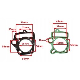 Head gasket and cylinder set for atv 110 125cc
