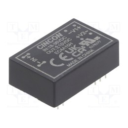 1 pcs x CINCON - EC4A15H - Converter: DC/DC, 5/6W, Uin: 18÷36V, Uout: 15VDC, Uout2: -15VDC, THT