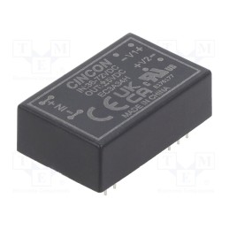 1 pcs x CINCON - EC3A34H - Converter: DC/DC, 3W, Uin: 36÷72V, Uout: 5VDC, Uout2: -5VDC, DIP24