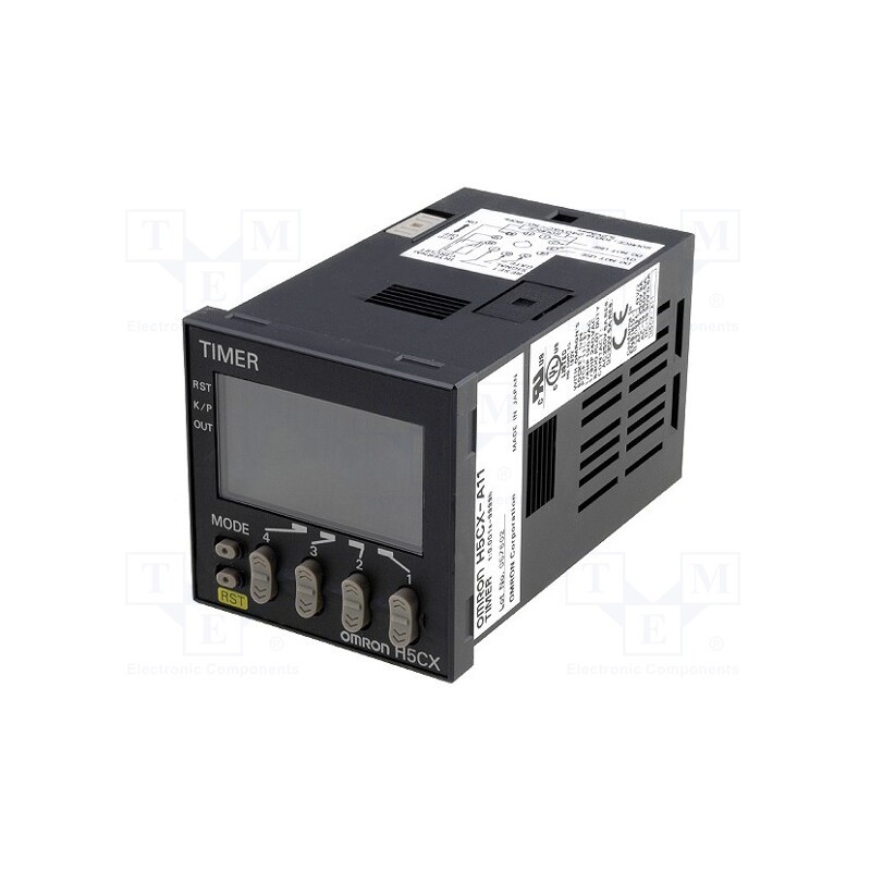 1 pcs x OMRON - H5CX-A11-N - Timer, Range: 0,01s÷9999h, SPDT, 100÷240VAC, OUT 1: 250VAC/5A, IP66