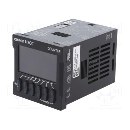 1 pcs x OMRON - H7CC-A11S - Counter: electronical, LCD, pulses, -99999÷999999, NPN, 100÷240VAC