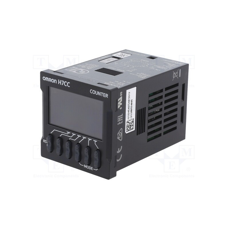 1 pcs x OMRON - H7CC-A11S - Counter: electronical, LCD, pulses, -99999÷999999, NPN, 100÷240VAC