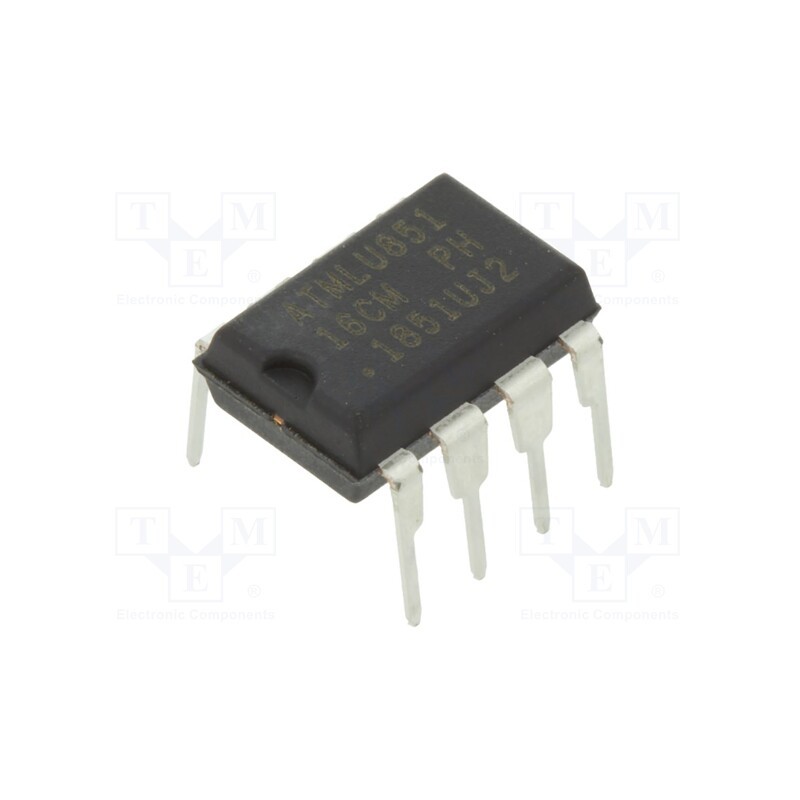 1 pcs x MICROCHIP TECHNOLOGY - AT24C16C-PUM - IC: EEPROM memory, 16kbEEPROM, 2-wire,I2C, 2kx8bit, 1.7÷5.5V, 1MHz