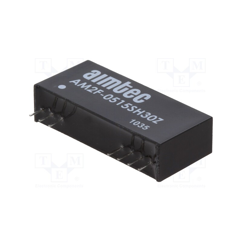 1 pcs x AIMTEC - AM2F-0515SH30Z - Converter: DC/DC, 2W, Uin: 4.5÷5.5V, Uout: 15VDC, Iout: 134mA, SIP12