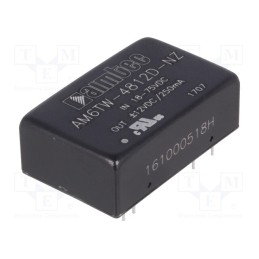 1 pcs x AIMTEC - AM6TW-4812D-NZ - Converter: DC/DC, 6W, Uin: 18÷75V, Uout: 12VDC, Uout2: -12VDC, DIP24