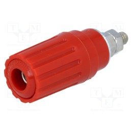1 pcs x HIRSCHMANN T&M - PKI 100 RT - Socket, 4mm banana, 25A, red, insulated, crimped, 930757101