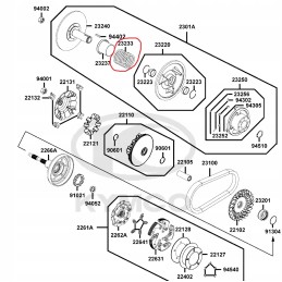 Kymco Maxxer MXU 450 465 clutch spring