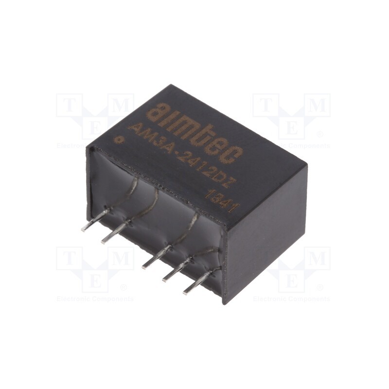1 pcs x AIMTEC - AM3A-2412DZ - Converter: DC/DC, 3W, Uin: 9÷36V, Uout: 12VDC, Uout2: -12VDC, SIP6