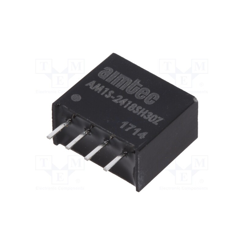 1 pcs x AIMTEC - AM1S-2418SH30Z - Converter: DC/DC, 1W, Uin: 21.6÷26.4V, Uout: 18VDC, Iout: 56mA, SIP4