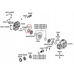 Seal, right rear differential shaft, Kymco mxu 500 irs