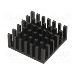 1 pcs x FISCHER ELEKTRONIK - ICK BGA 23 X 23 X 10 - Heatsink: extruded, black, L: 23mm, W: 23mm, H: 10mm, aluminium