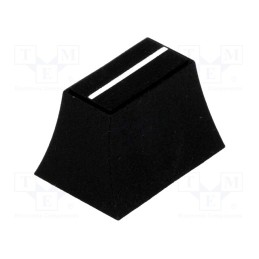 2 pcs x CLIFF - CS2 TYPE B BLACK - Knob: slider, black, 20x14x13mm, Width shaft 3/4mm, plastic