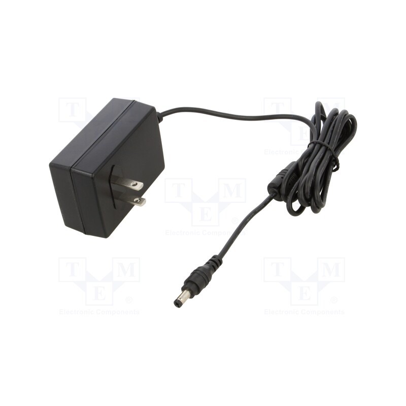 1 pcs x MEAN WELL - GSM25U18-P1J - Power supply: switched-mode, plug, 18VDC, 1.38A, 25W, Plug: USA