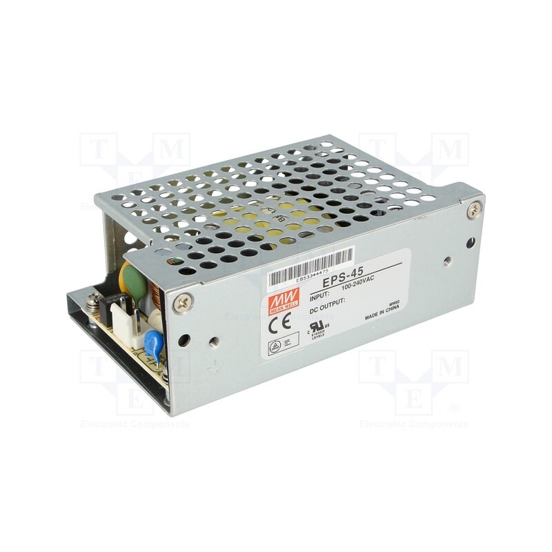 1 pcs x MEAN WELL - EPS-45-5-C - Power supply: switched-mode, open, 40W, 120÷370VDC, 85÷264VAC