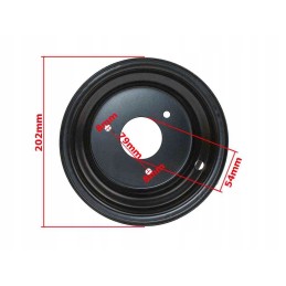 ATV rim 7, 3 ATV screws, black, hb