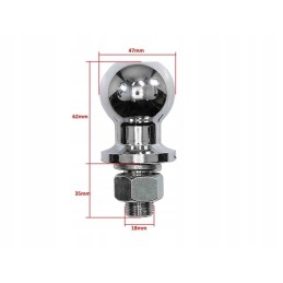 Ball trailer hitch for HB quad