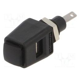 1 pcs x SCHu00dcTZINGER - ESD 6554 / SW - Laboratory clamp, black, 70VDC, 16A, screw, nickel, polyamide